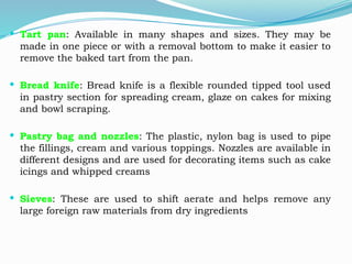 Bakery equipment : Major role in the Bakery | PPTX
