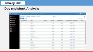 Fleet
Day end stock Analysis
Bakery ERP
 