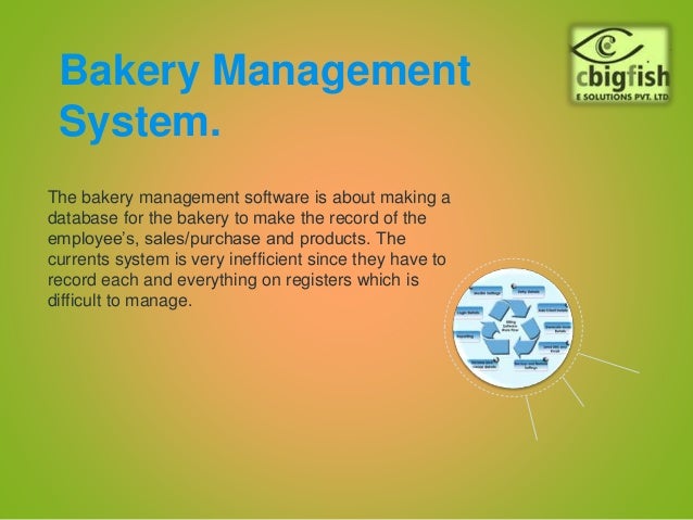 Bakery management software