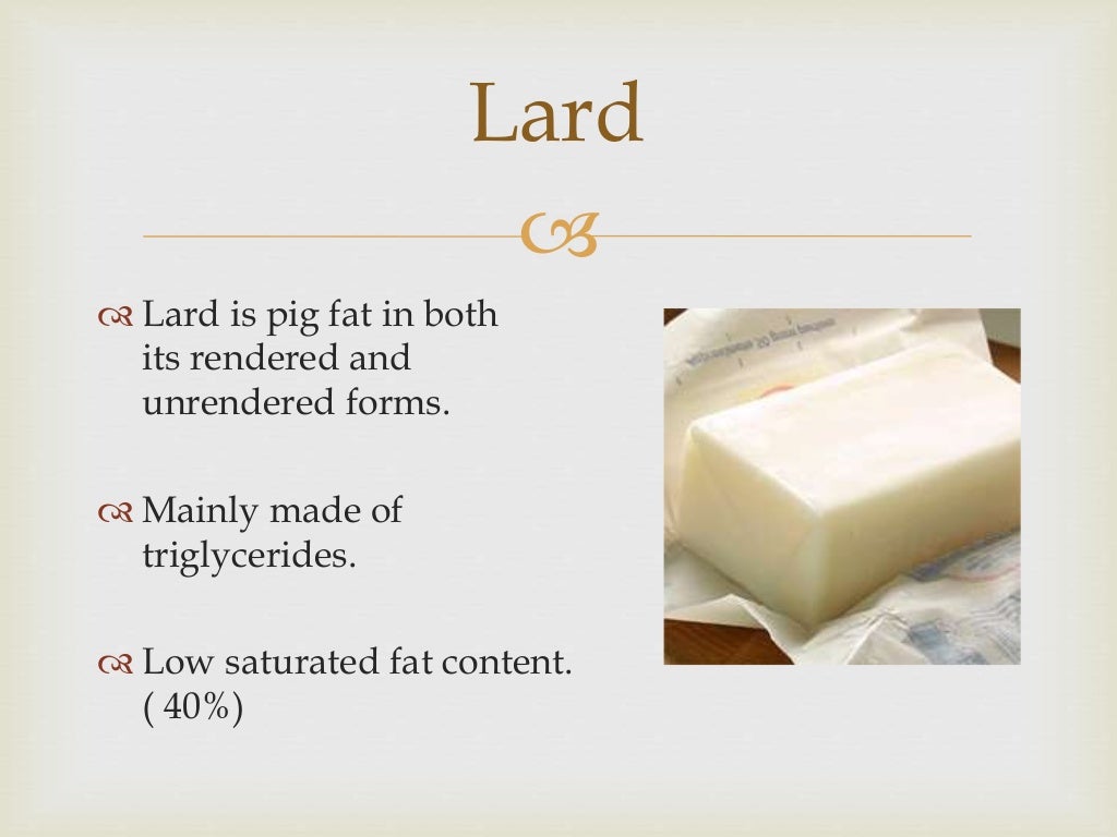 butter, margarine and lard comparison