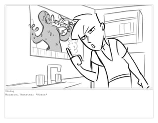 Dialog
Macaroni Monster: *Roars*
 