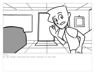 Dialog
M: Hey Sarah, mind putting those cookies in the oven
 