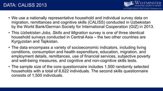 Migration, Employment, and Food Security in Central Asia: the case of Uzbekistan 