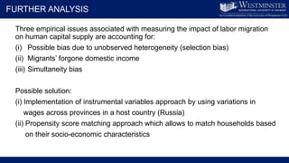 Migration, Employment, and Food Security in Central Asia: the case of Uzbekistan 