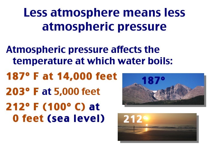 Baking at High Altitude It's all about atmospheric pressure