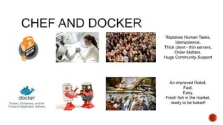 Replaces Human Tasks,
Idempotence,
Thick client - thin servers,
Order Matters,
Huge Community Support
An improved Robot,
Fast,
Easy,
Fresh fish in the market,
ready to be baked!
 