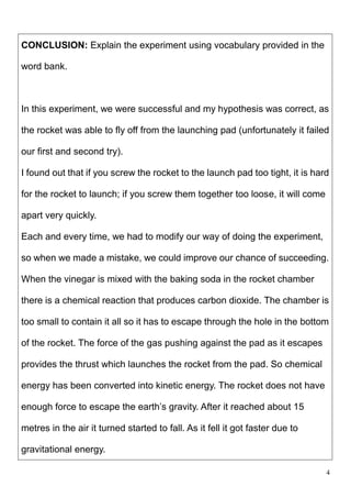 Baking Soda And Vinegar Experiment Report