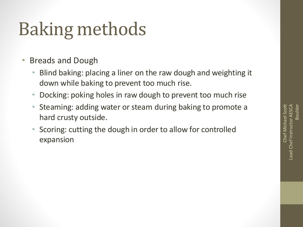 Baking techniques