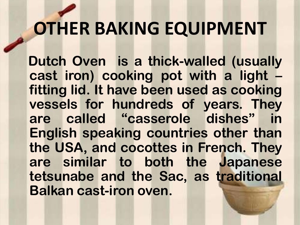 Baking tools and equipment