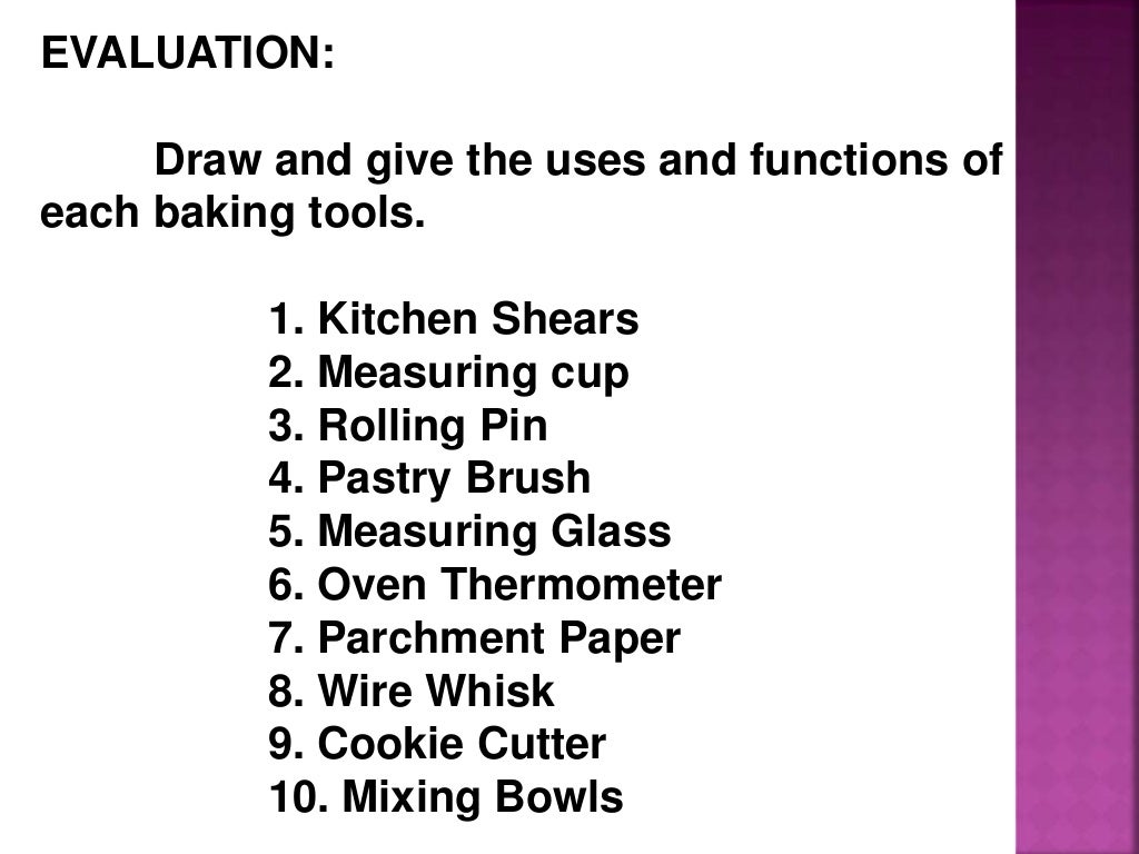 Baking tools and equipments