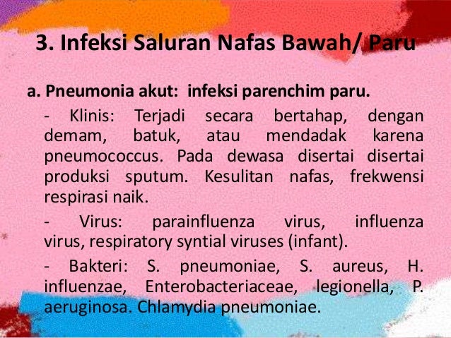 Bakteri Penyebab Infeksi Saluran Nafas Bakteri Penyebab Infeksi Saluran Nafas