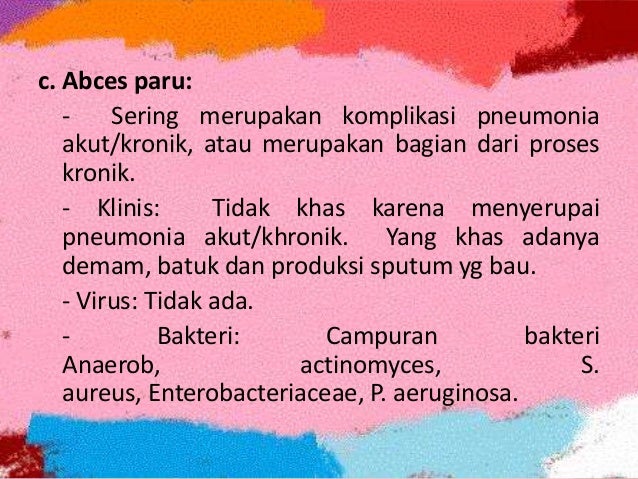 Bakteri Penyebab Infeksi Saluran Nafas Bakteri Penyebab Infeksi Saluran Nafas