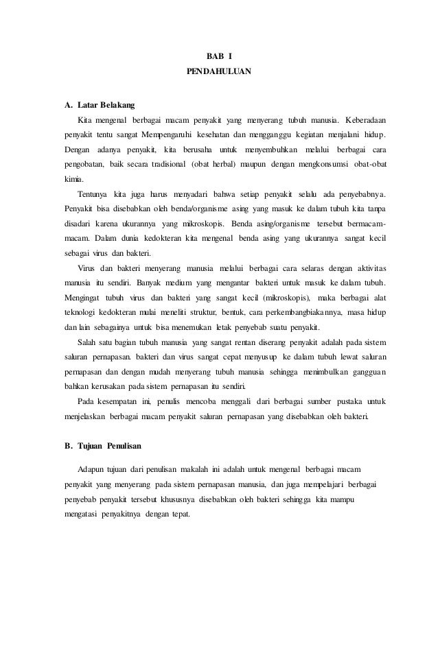  Bakteri dan penyakit yang menyerang sistem pernapasan