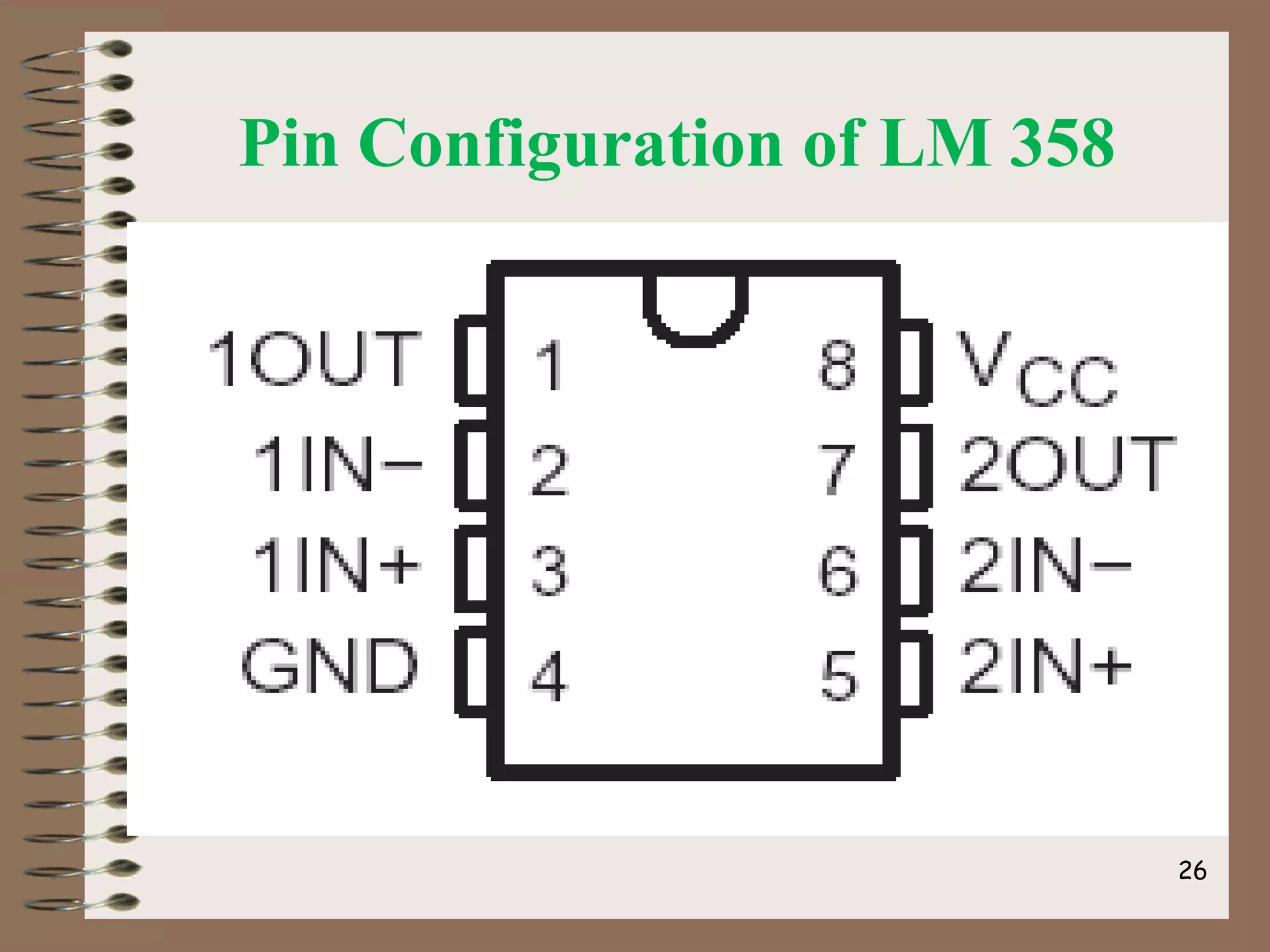 Pin Configuration of LM 358
26
 