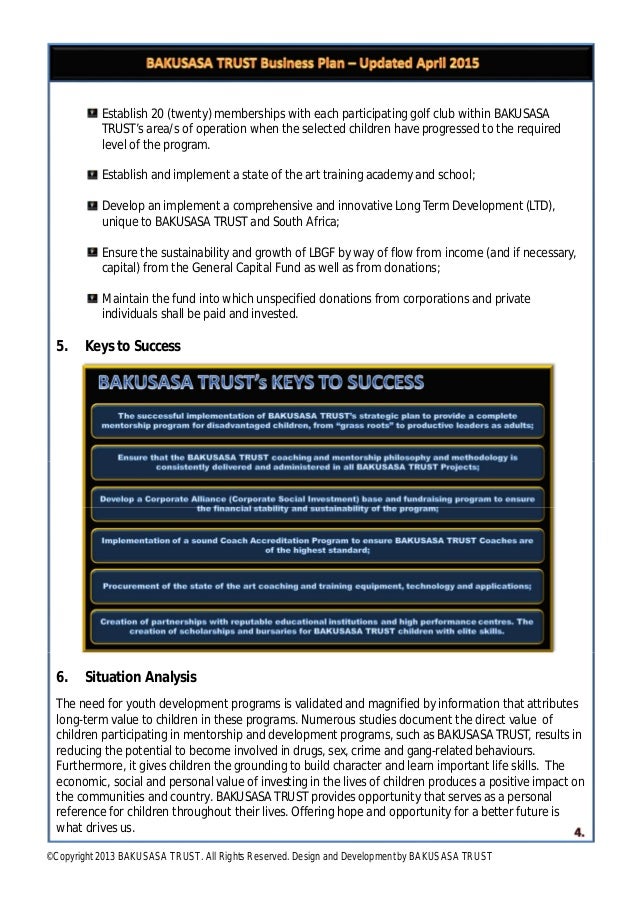 Trust business plan image