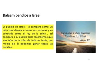 Balaam bendice a Israel