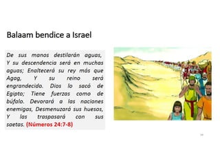 Balaam bendice a Israel