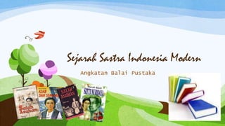 Sejarah Sastra Indonesia Modern
Angkatan Balai Pustaka
 
