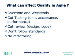 Agile Workshop: Releasing Quality Software