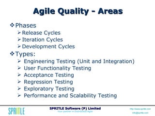 Agile Workshop: Releasing Quality Software