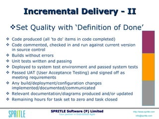Agile Workshop: Releasing Quality Software