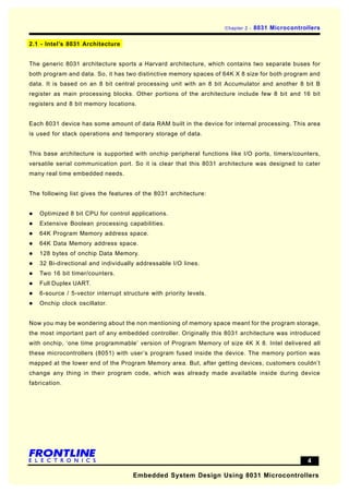 Balaji,frontline embedded system design using 8051 microcontrollers | PDF