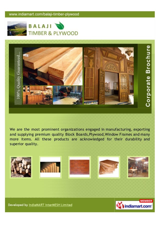 Balaji Timber & Plywood, Chandigarh, Timbers and Plywood