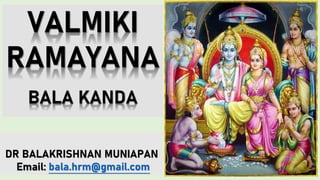 Valmiki Ramayana Online Class - Bala Kanda Session 3