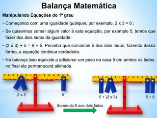 Balança Matemática PARA RECOMPOSIÇÃO EM MATEMÁTICA PARA OS ANOS FINAIS ...