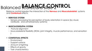 Balance Physiotherapy Note for BPT, MPT students | PPTX