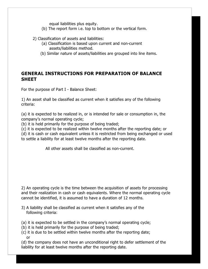balance sheet