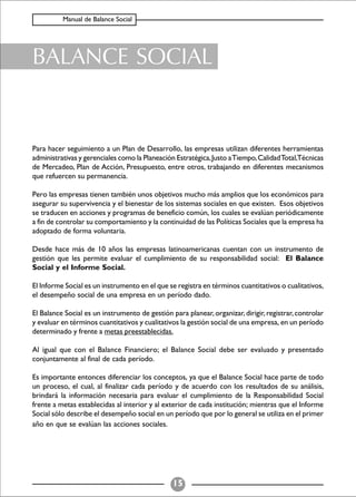 Balance Social (indicadores)