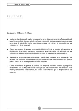 Balance Social (indicadores)