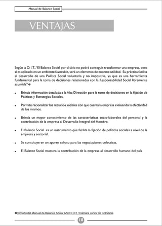 Balance Social (indicadores)