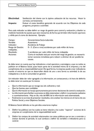 Balance Social (indicadores)