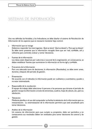 Balance Social (indicadores)