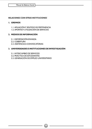 Balance Social (indicadores)