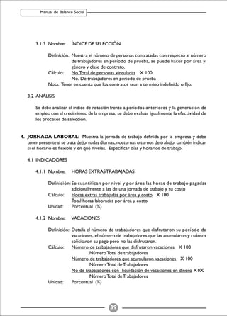 Balance Social (indicadores)