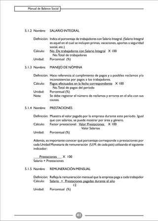 Balance Social (indicadores)