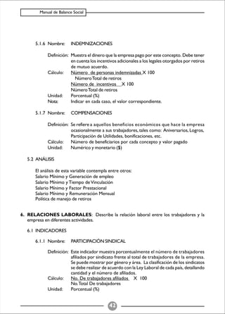 Balance Social (indicadores)