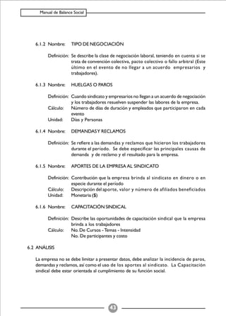 Balance Social (indicadores)