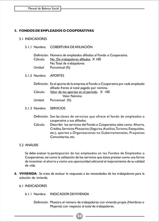 Balance Social (indicadores)