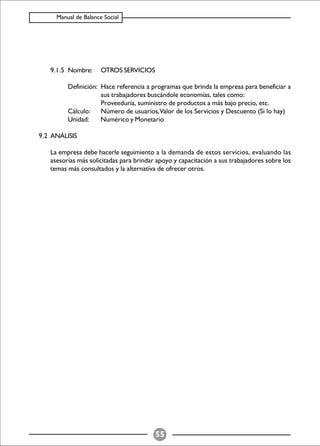 Balance Social (indicadores)