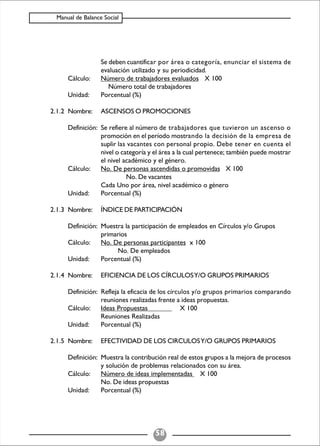 Balance Social (indicadores)