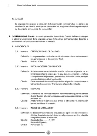 Balance Social (indicadores)