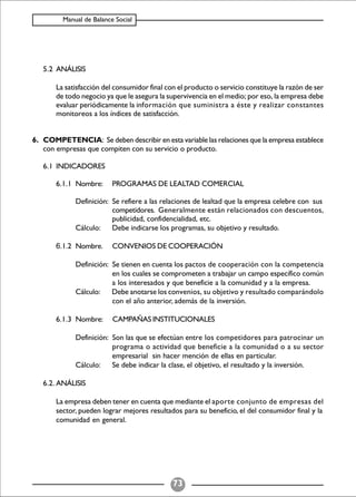 Balance Social (indicadores)