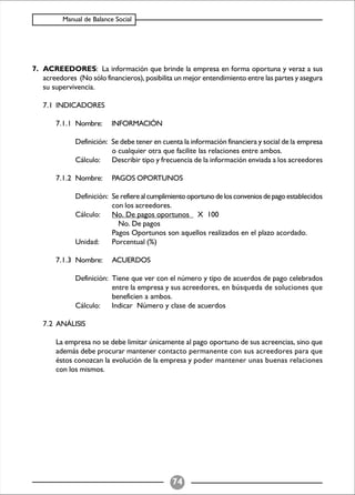 Balance Social (indicadores)