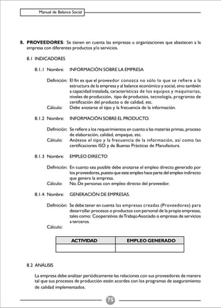 Balance Social (indicadores)