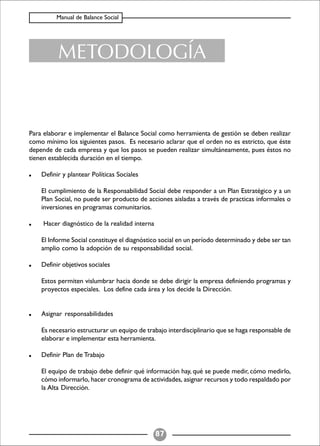 Balance Social (indicadores)