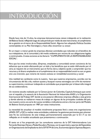 Balance Social (indicadores)